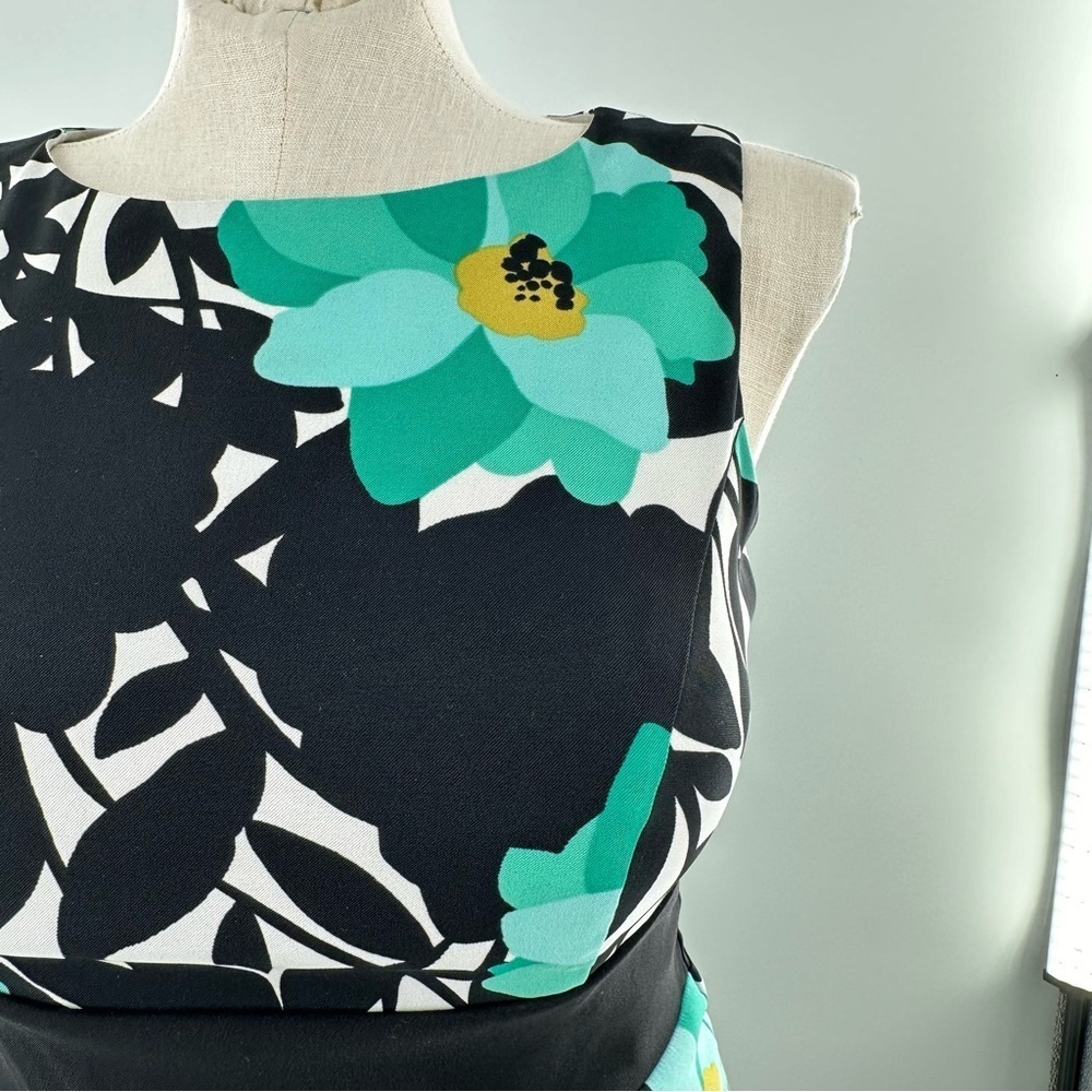 I.N studio womens dress size 14 multicolored floral pencil corp core career - Picture 3 of 11
